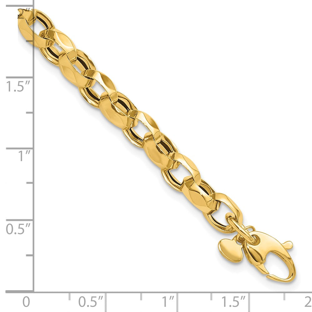 14K Yellow Gold Polished Fancy Link Bracelet