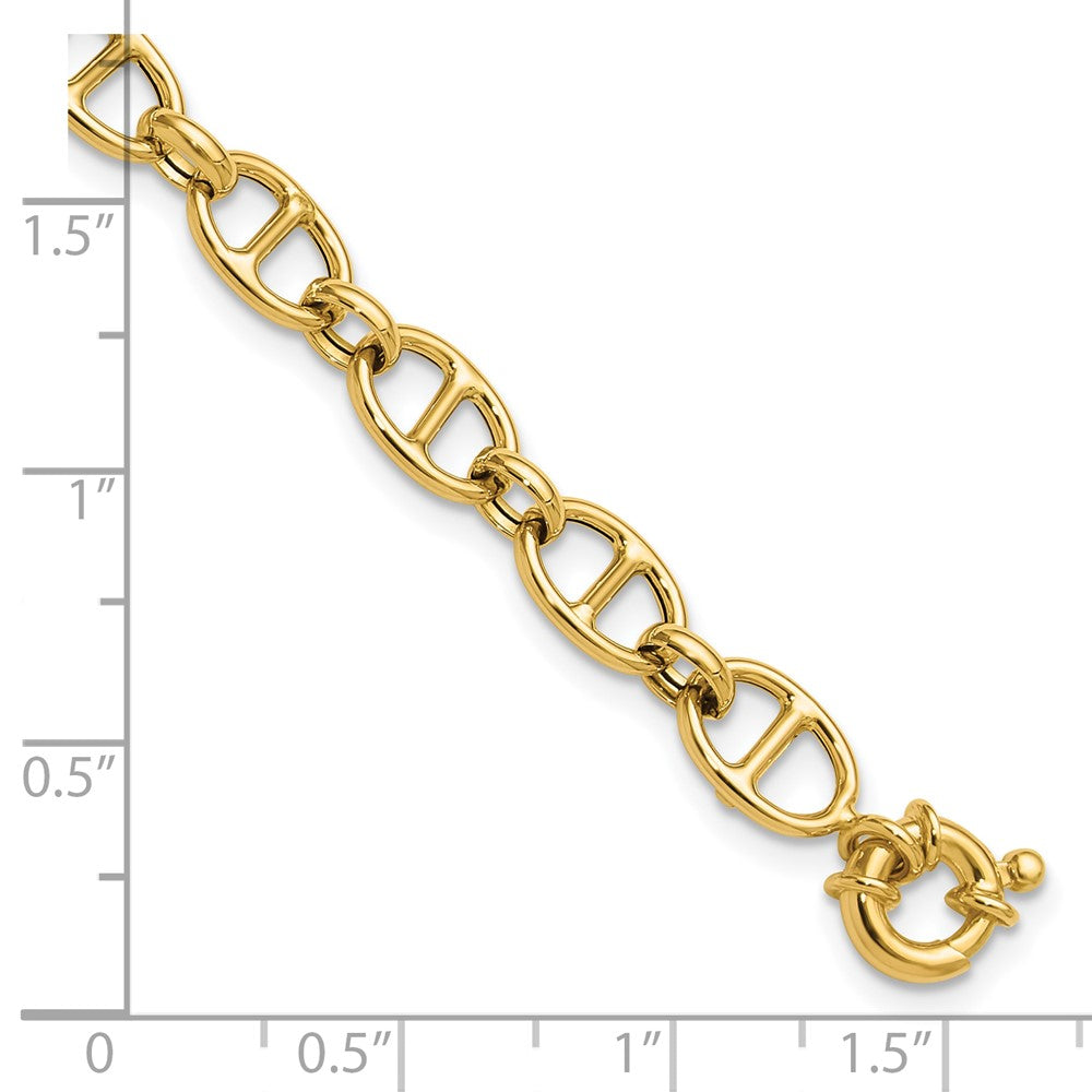 14K Yellow Gold Polished Fancy Link Bracelet