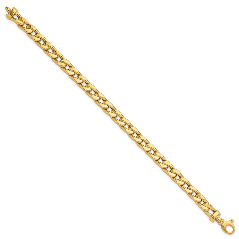 14K Yellow Gold Polished Men'S Link Bracelet