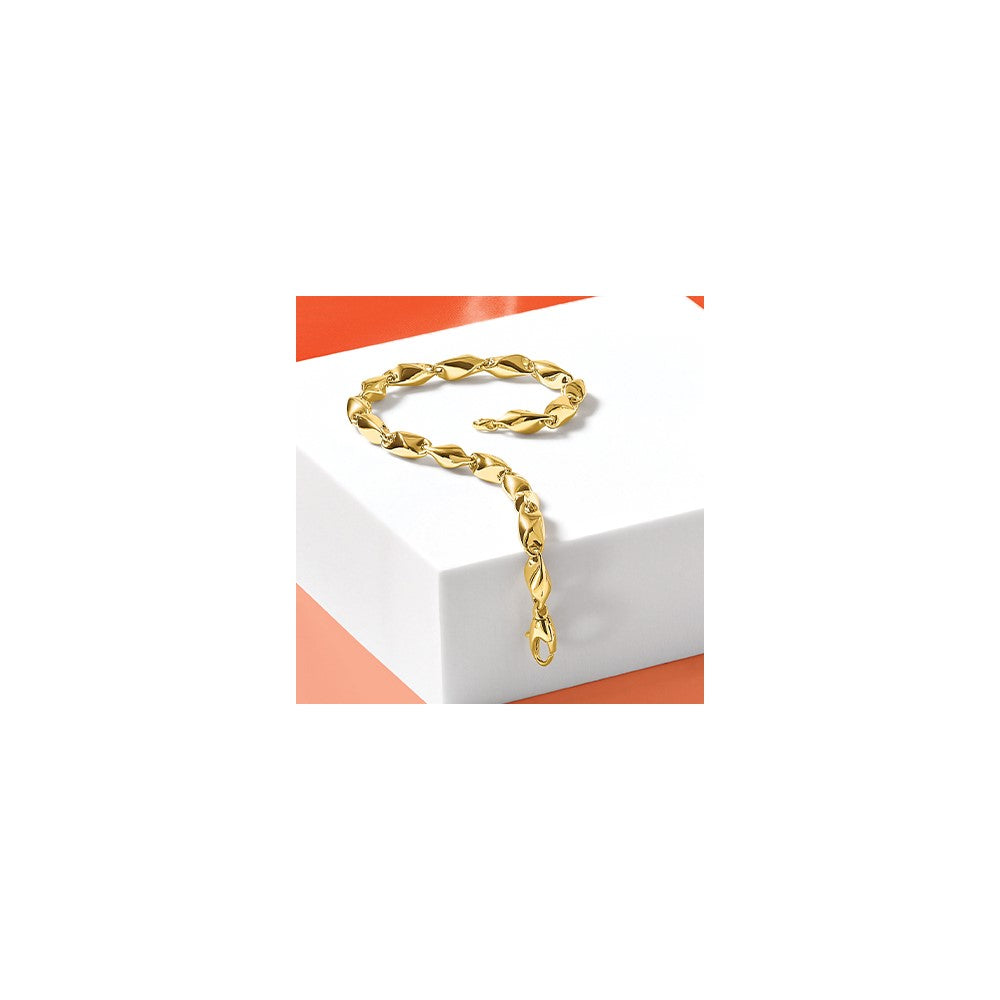 14K Yellow Gold Polished Fancy Link Bracelet