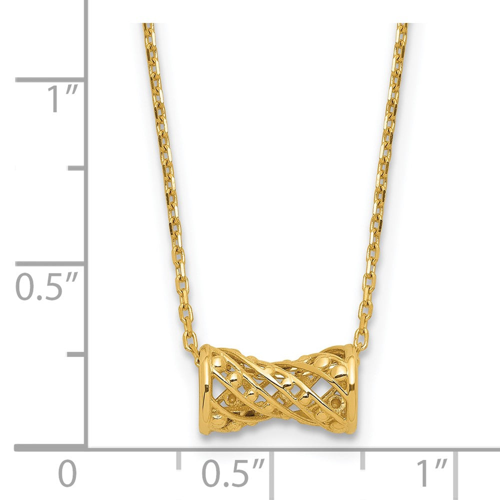14K Yellow Gold Polished Fancy Necklace