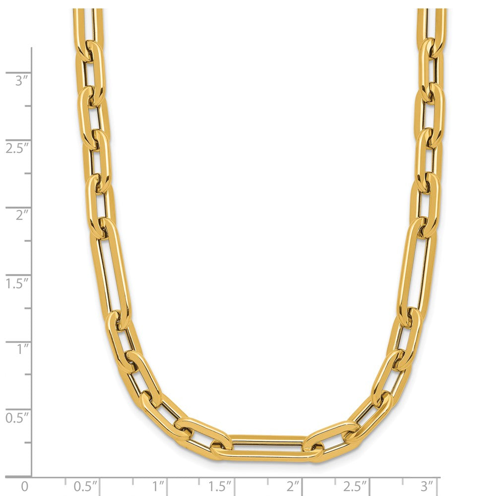 14K Yellow Gold Polished Fancy Link Toggle Clasp Necklace