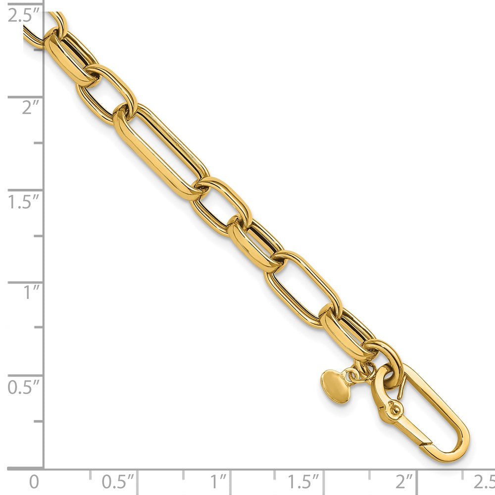 14K Yellow Gold Polished Fancy Link Bracelet