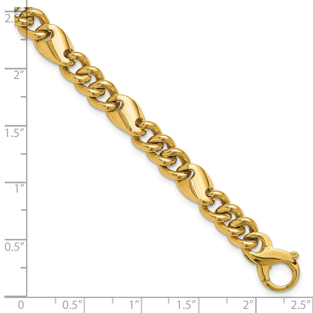 14K Yellow Gold Polished Fancy Link Bracelet