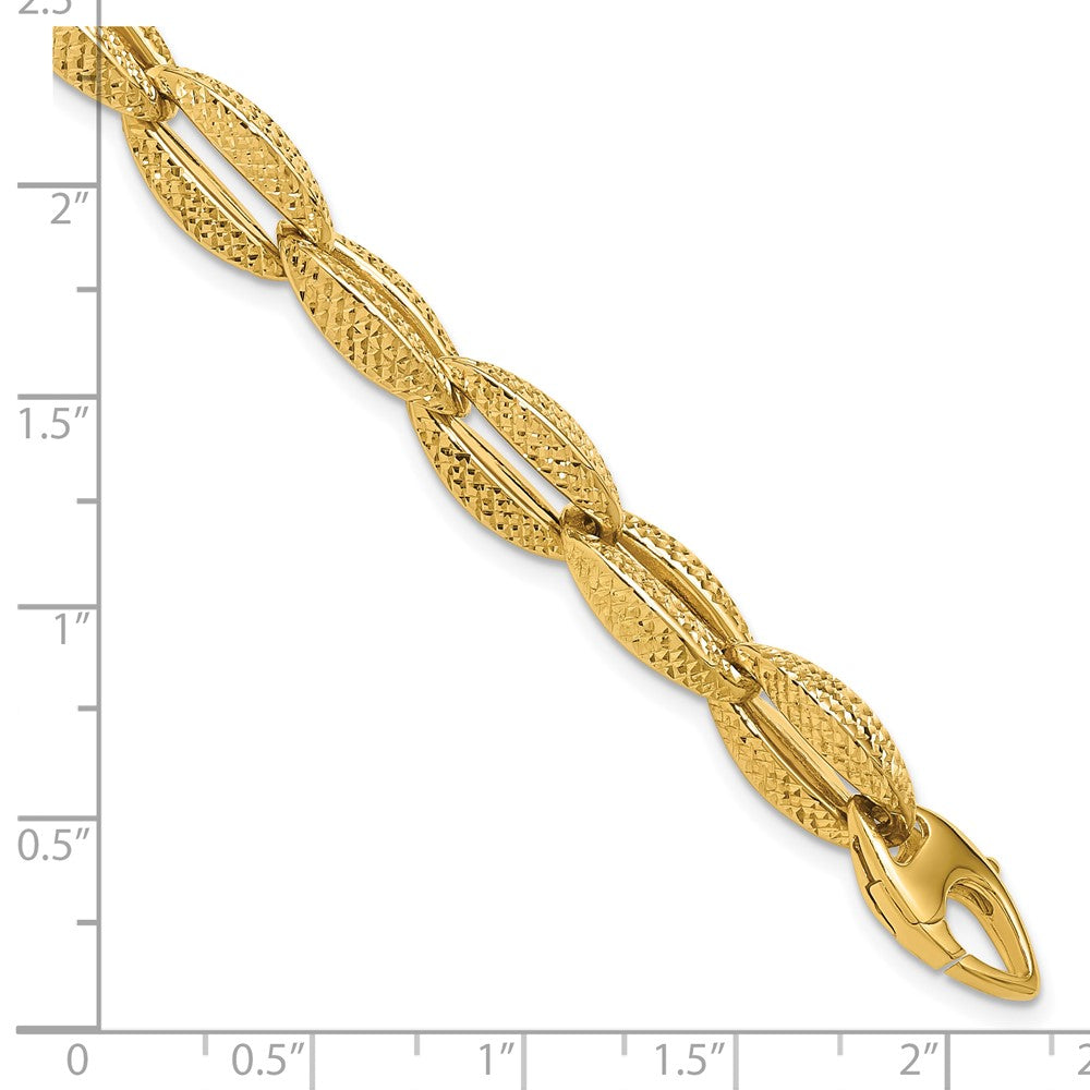 14K Yellow Gold Polished Fancy Link Bracelet