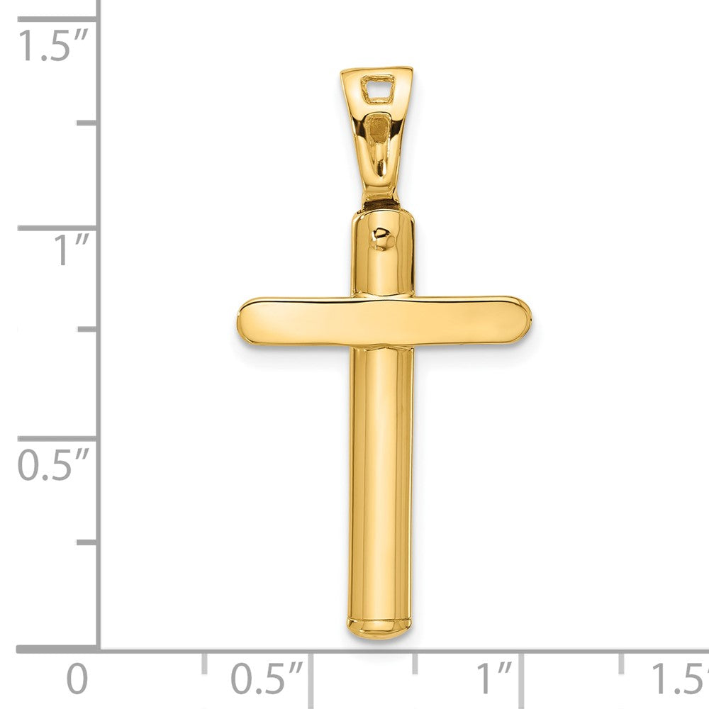 14K Yellow Gold Polished Cross Pendant