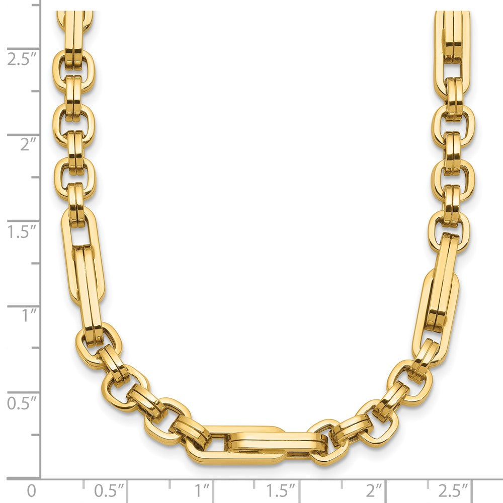 14K Yellow Gold Polished Fancy Link Necklace