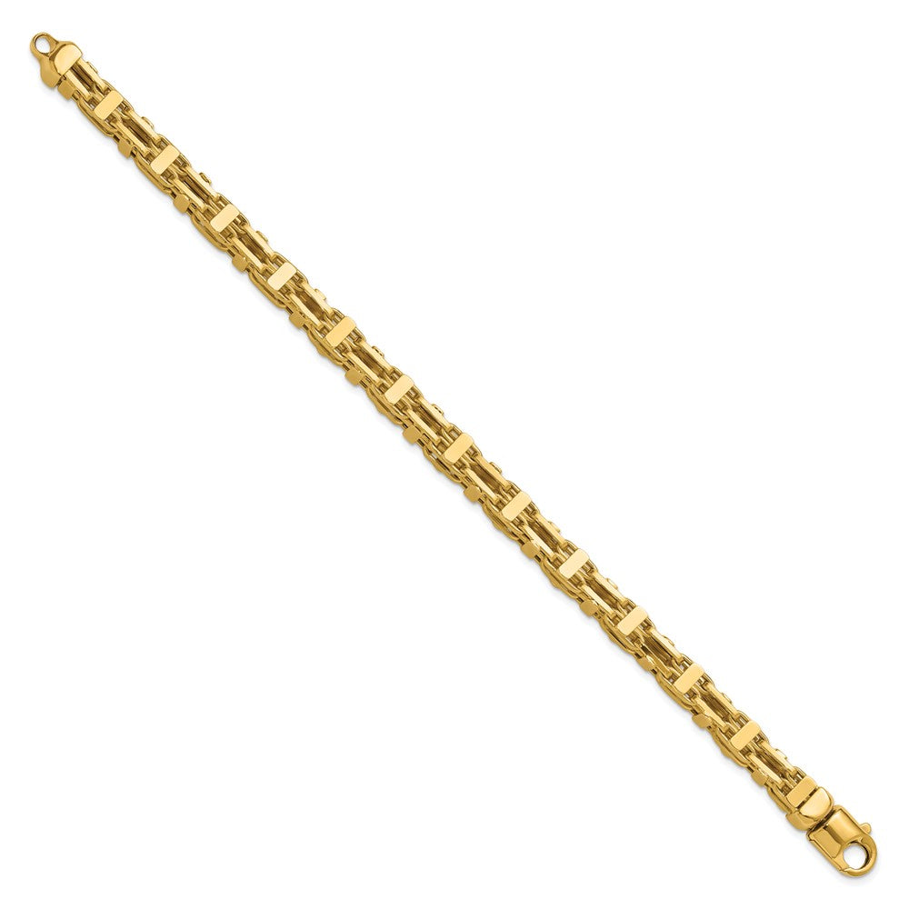 14K Yellow Gold Polished Fancy Link Men'S Bracelet
