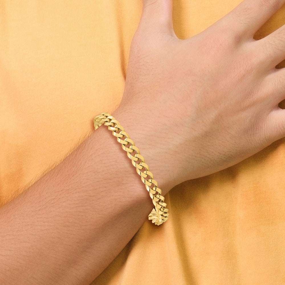 8 Inch 14K 7.0mm Beveled Curb Bracelet