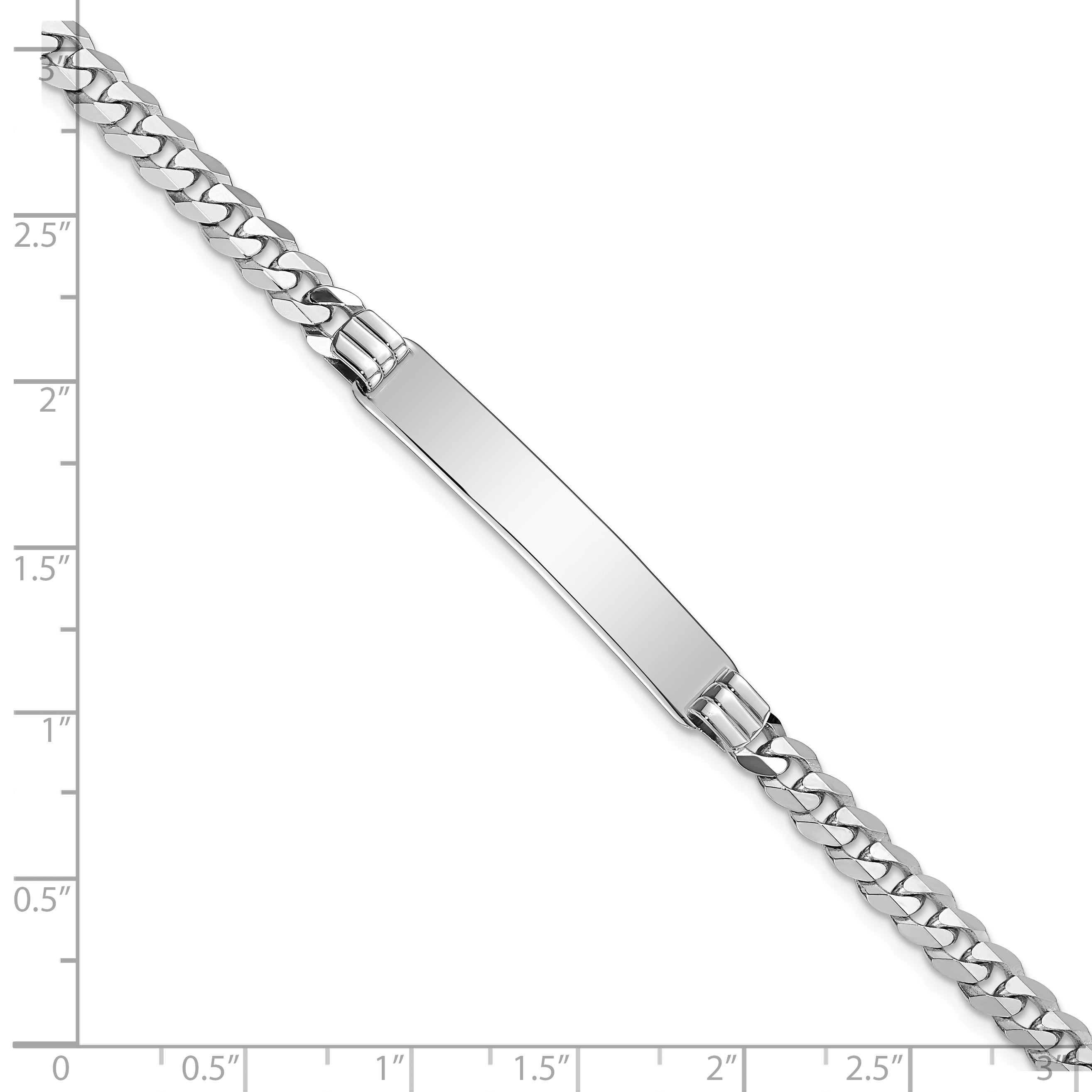 7 Inch 14K Wg Flat Curb Link Id Bracelet