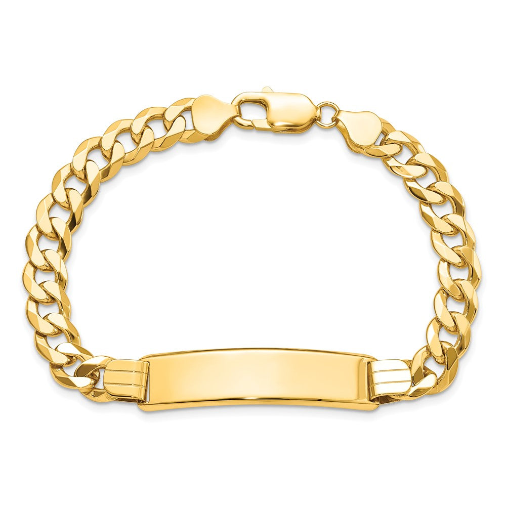 8 Inch 14K Flat Curb Link Id Bracelet