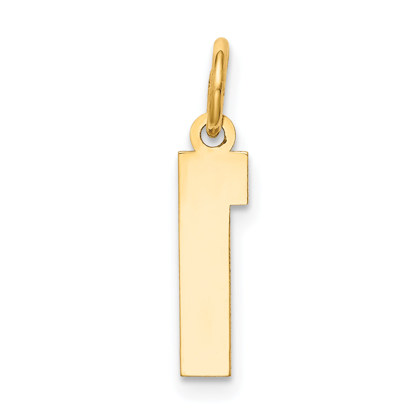 14k Yellow Gold 14k Small Satin Number 1 Charm