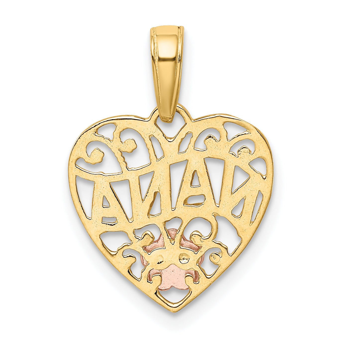 10K Two-Tone 10K Two-Tone Nana Heart Pendant