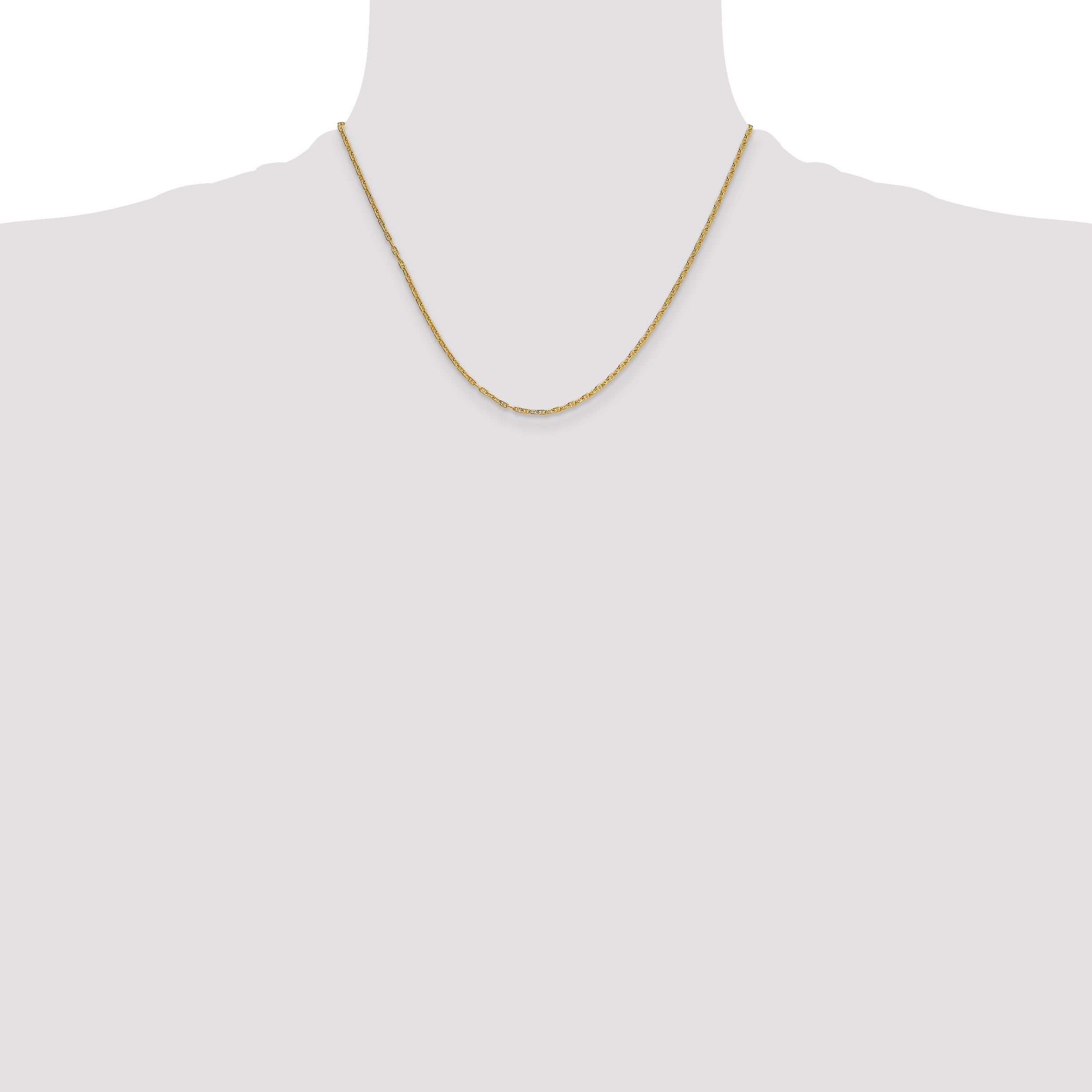 18.00 Inch 14K 1.8mm Mariners Link Chain Necklace