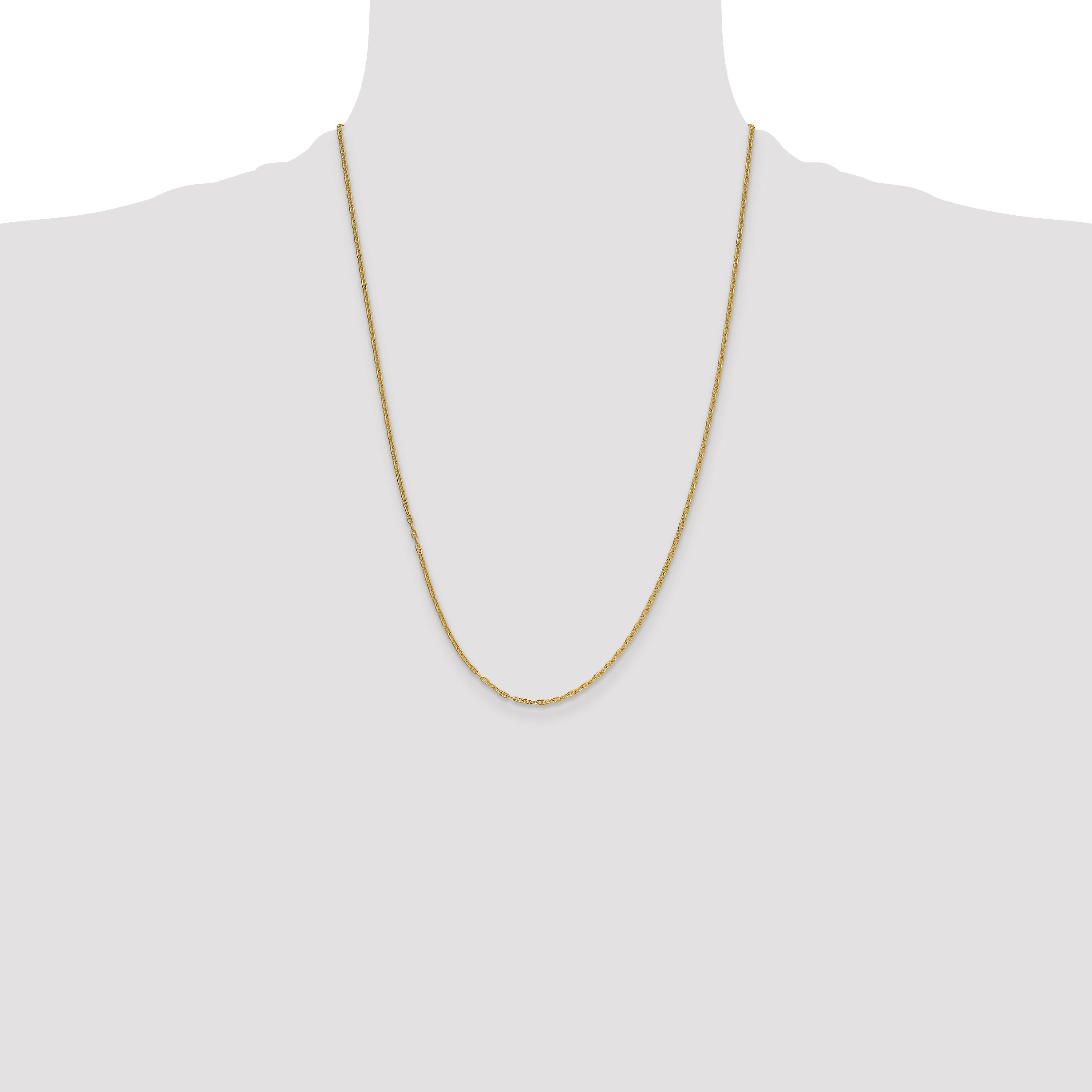24.00 Inch 14K 1.8mm Mariners Link Chain Necklace
