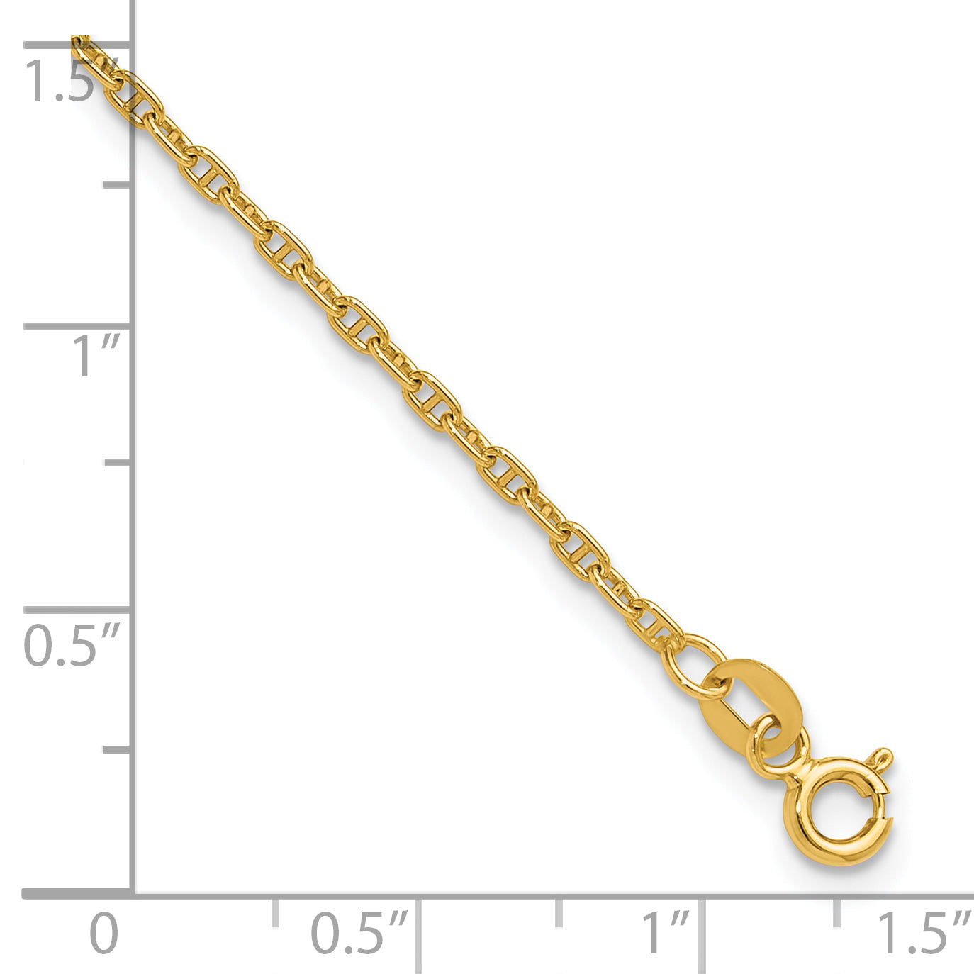 7.00 Inch 14K 1.8mm Mariners Link Chain Bracelet