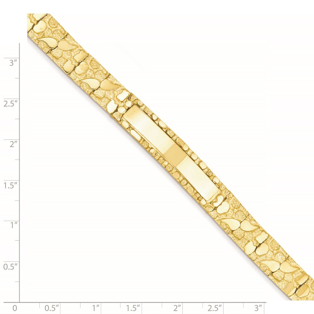 8 Inch 14K 10.0mm Nugget Id Bracelet