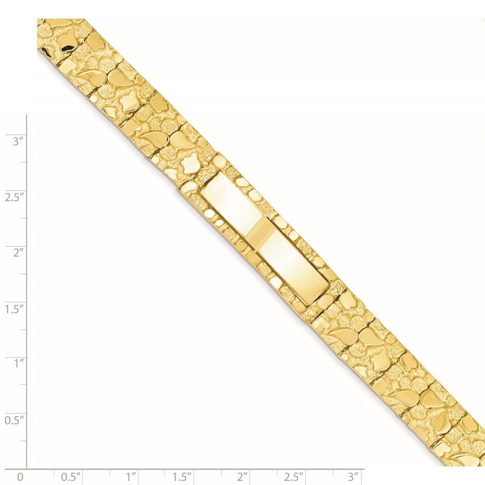 8 Inch 14K 12.0mm Nugget Id Bracelet