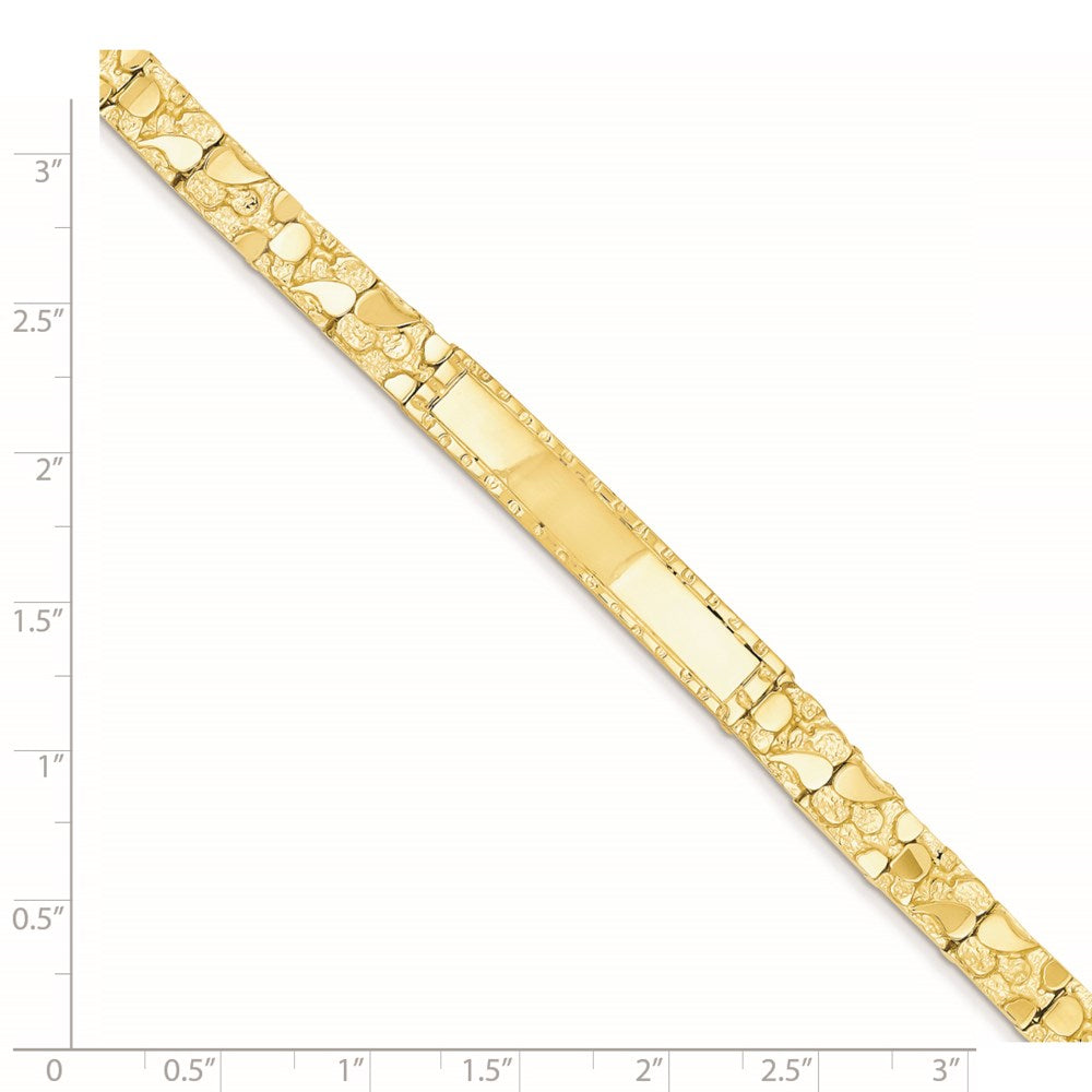7 Inch 14K 7mm Nugget Id Bracelet