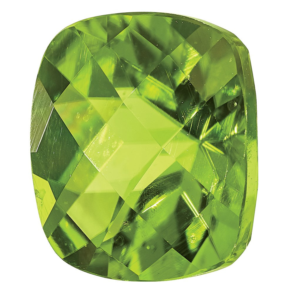 Gemstone Peridot Aa Quality 8mm Antique Cushion Checkerboard