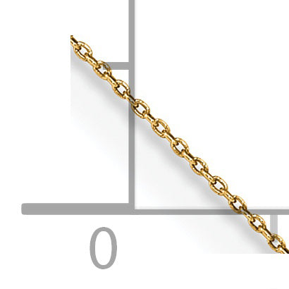 14K Yellow Gold 14 Inch .75mm Cable With Spring Ring Clasp Pendant Chain Necklace