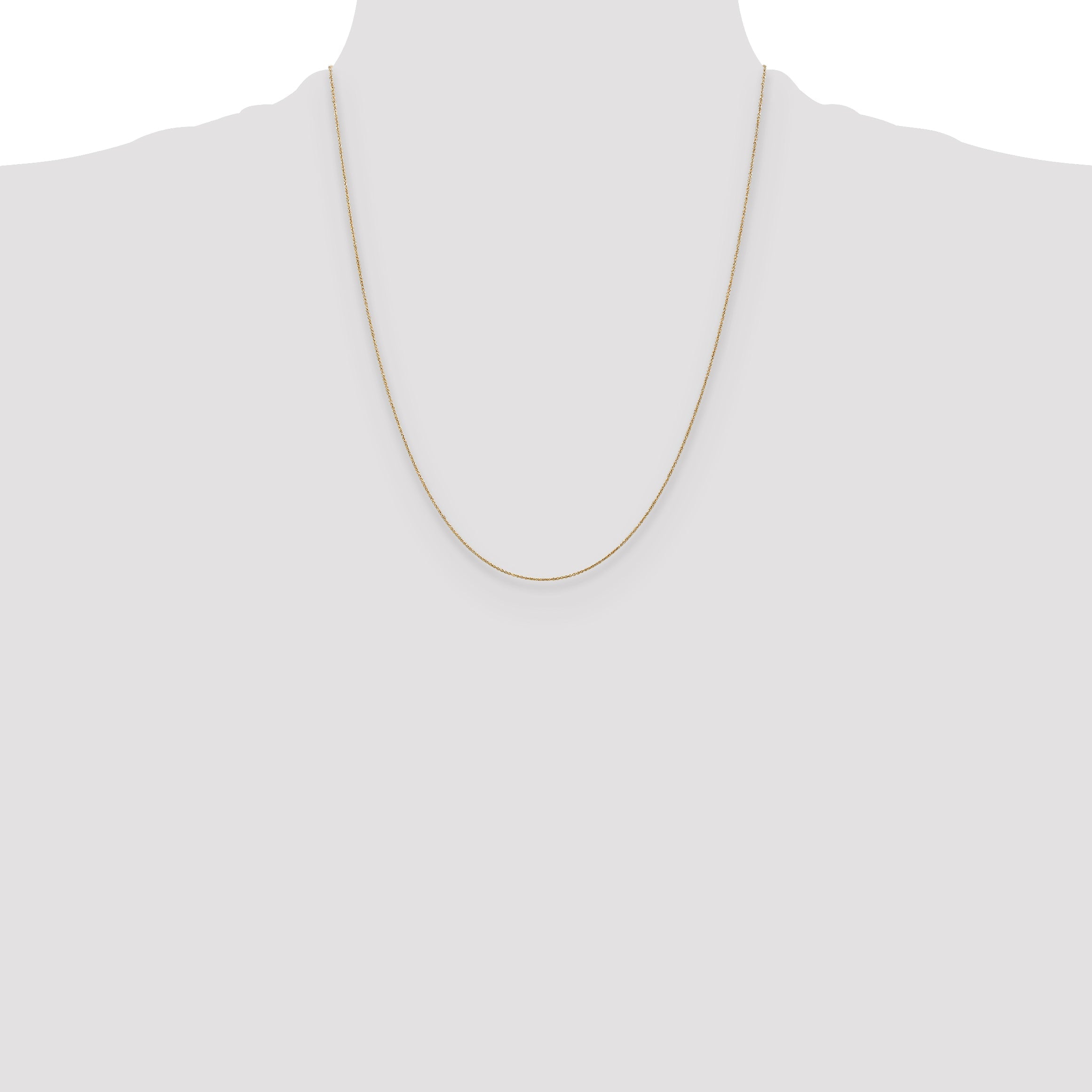 22 Inch 14K .75mm Round Open Link Cable Chain Necklace