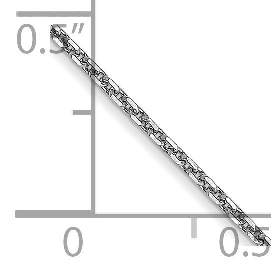 14K White Gold 14 Inch .95mm Diamond-Cut Cable With Lobster Clasp Chain Necklace