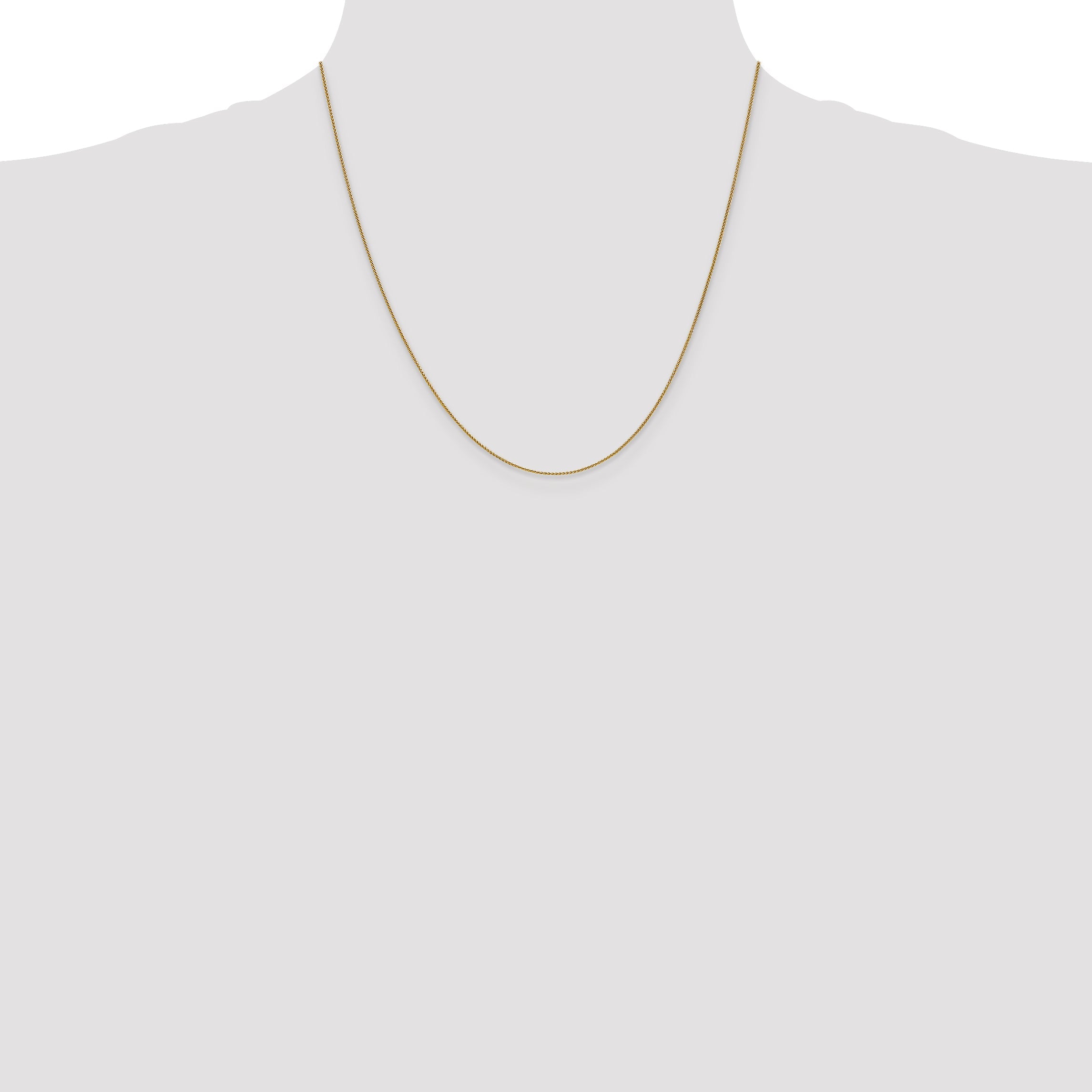 14K Yellow Gold 20 Inch .85mm Spiga With Lobster Clasp Chain Necklace