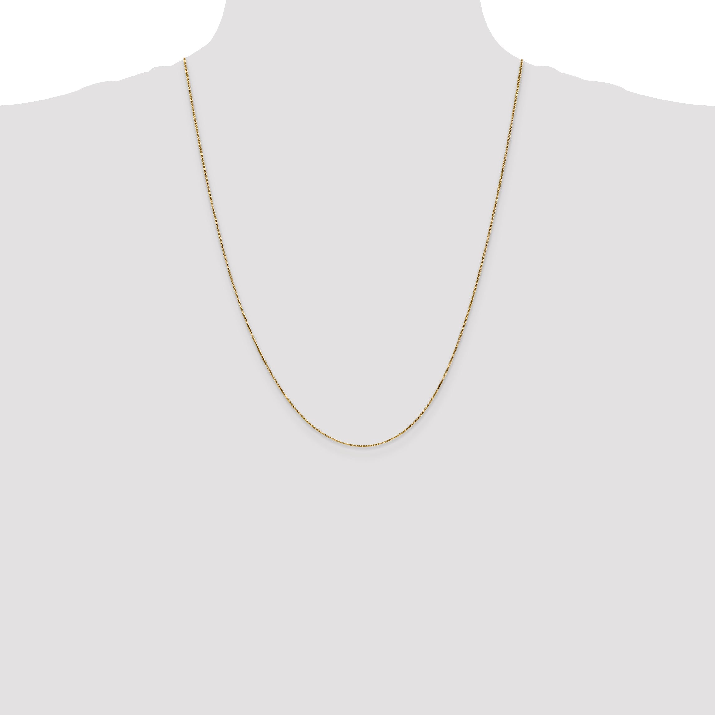 14K Yellow Gold 24 Inch .85mm Spiga With Lobster Clasp Chain Necklace