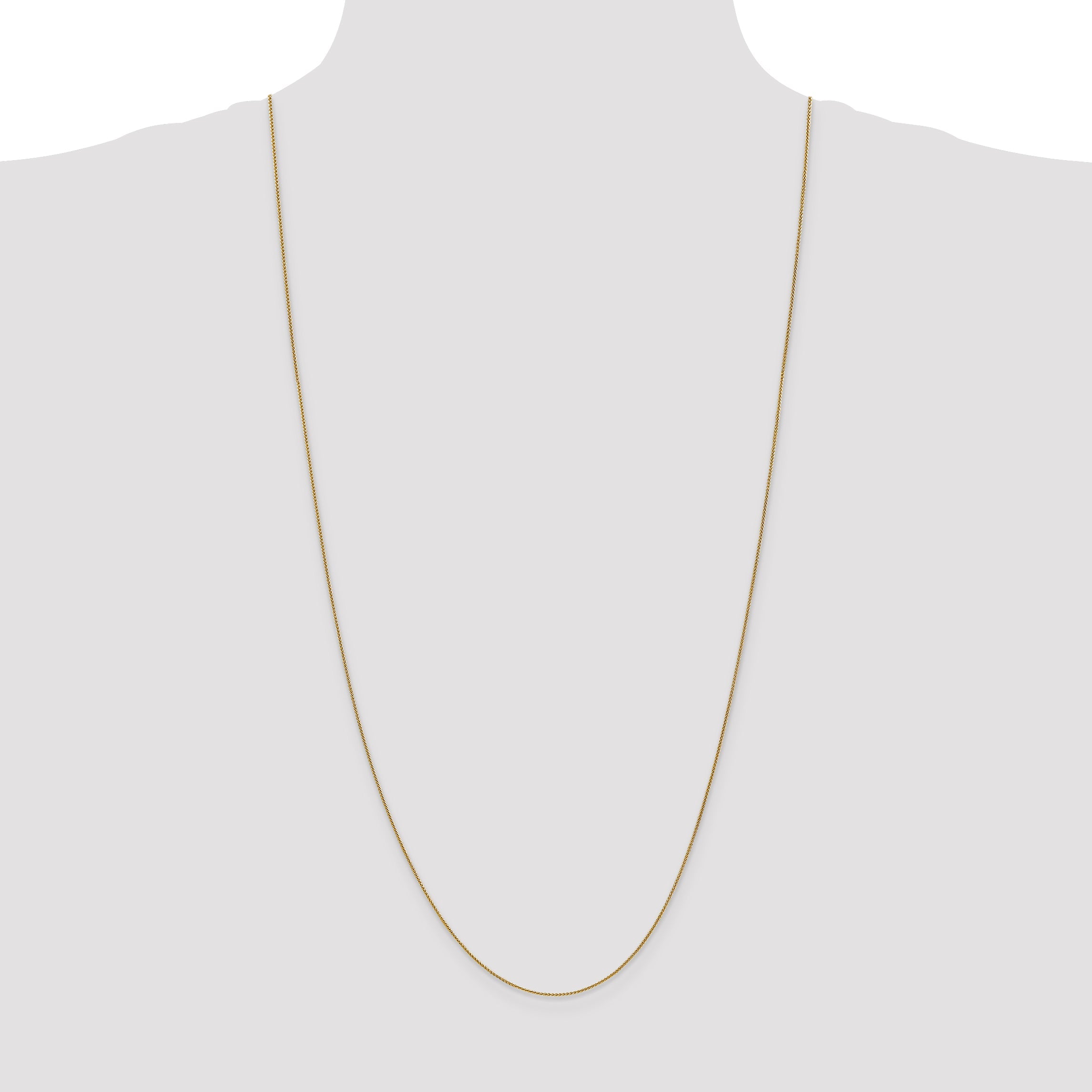 14K Yellow Gold 30 Inch .85mm Spiga With Lobster Clasp Chain Necklace