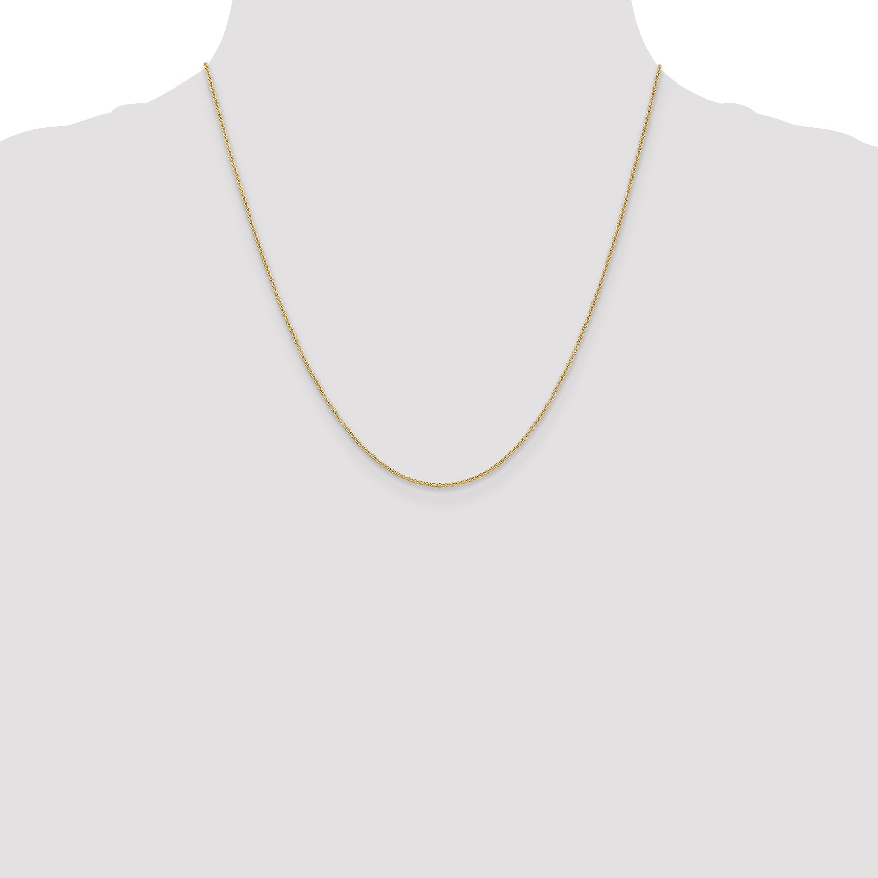 14K Yellow Gold 20 Inch 1.2mm Cable With Lobster Clasp Chain Necklace