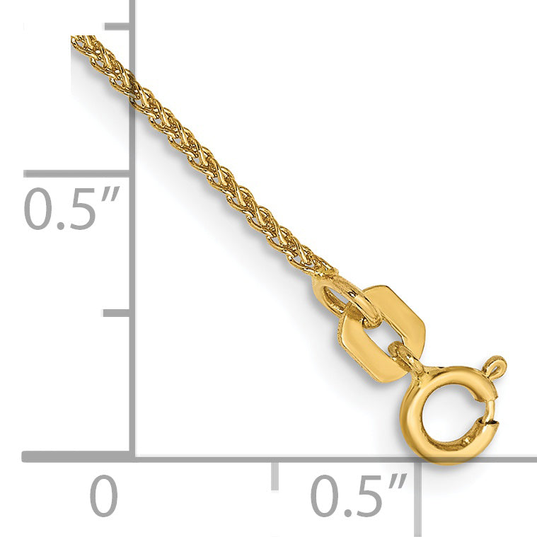 14K Yellow Gold 7 Inch 1.05mm Spiga With Spring Ring Clasp Bracelet