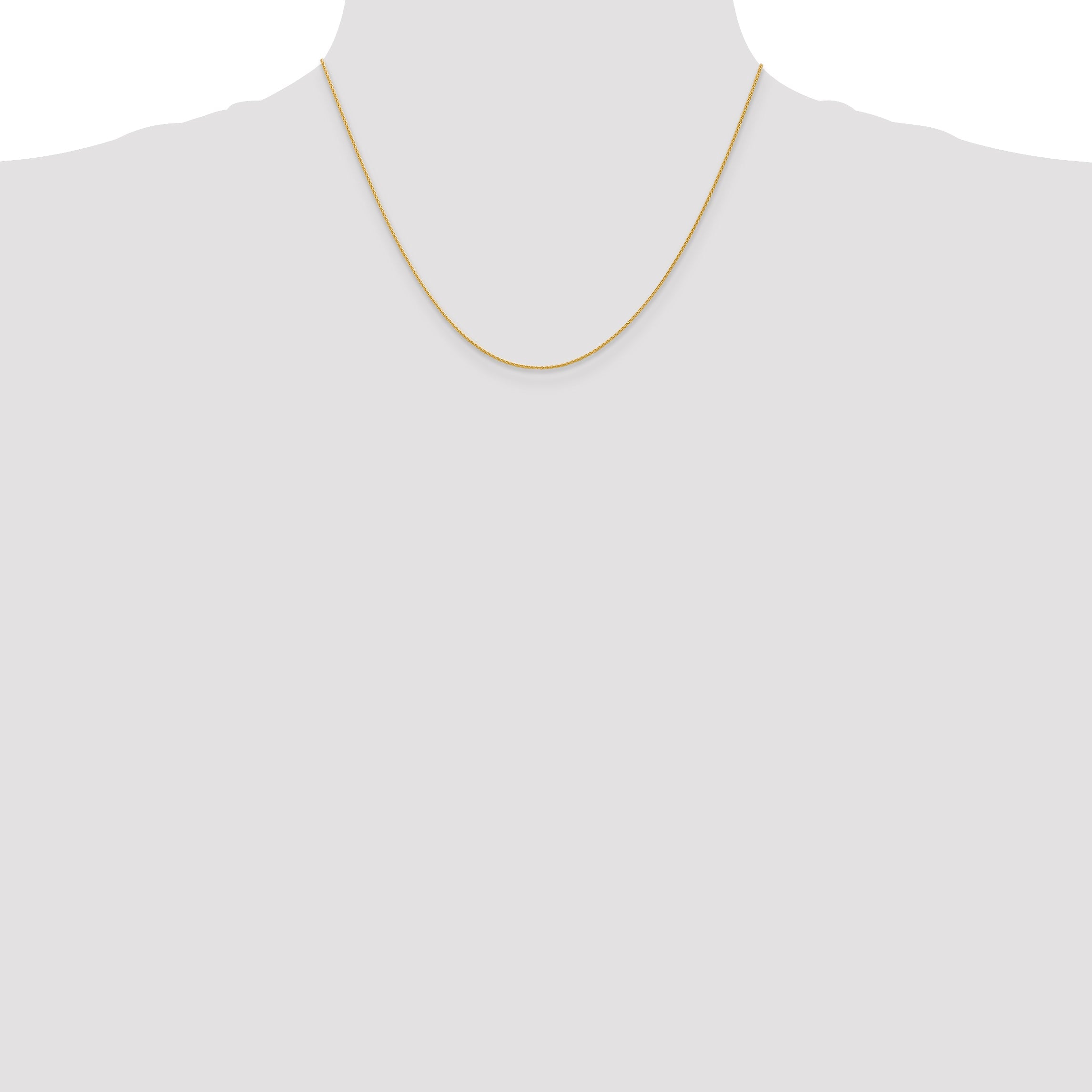 14K Yellow Gold 18 Inch 1mm Parisian Wheat With Lobster Clasp Chain Necklace