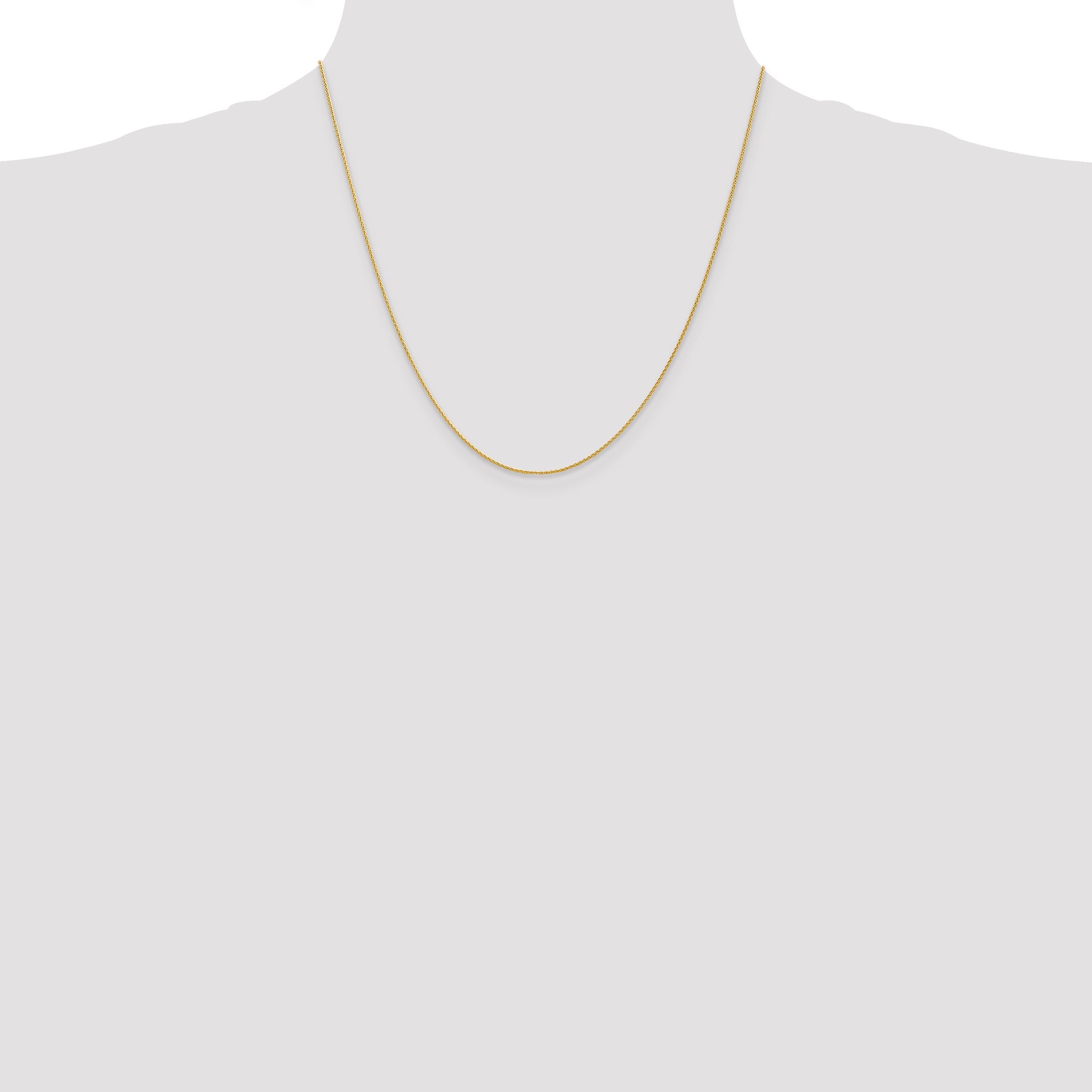 14K Yellow Gold 20 Inch 1mm Parisian Wheat With Lobster Clasp Chain Necklace