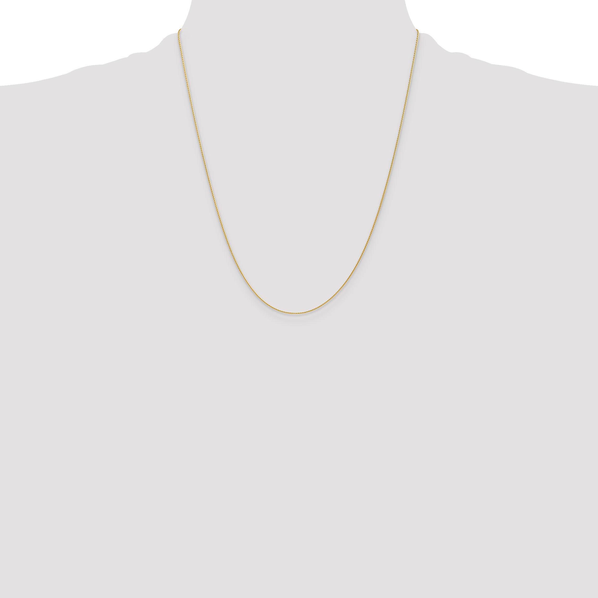14K Yellow Gold 22 Inch 1mm Parisian Wheat With Lobster Clasp Chain Necklace
