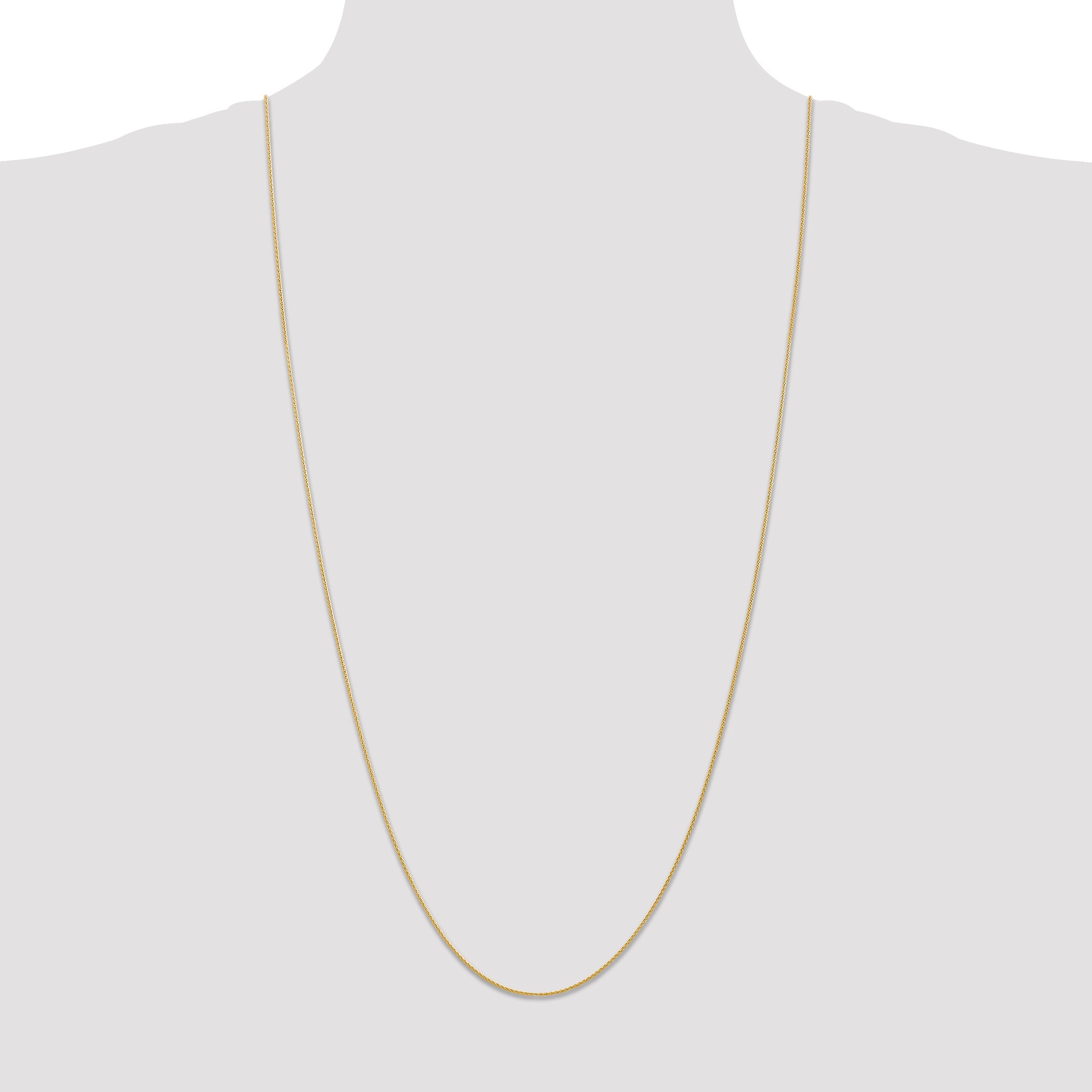 14K Yellow Gold 30 Inch 1mm Parisian Wheat With Lobster Clasp Chain Necklace