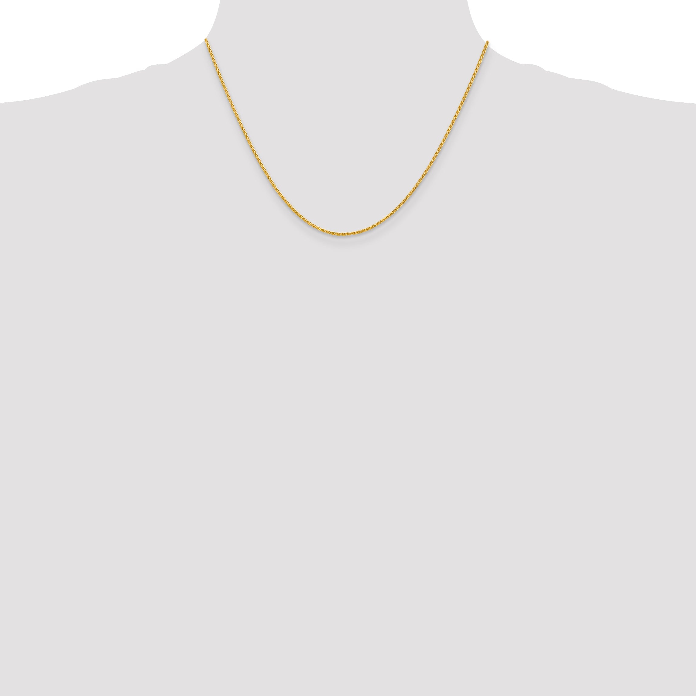 14K Yellow Gold 18 Inch 1.5mm Parisian Wheat With Lobster Clasp Chain Necklace