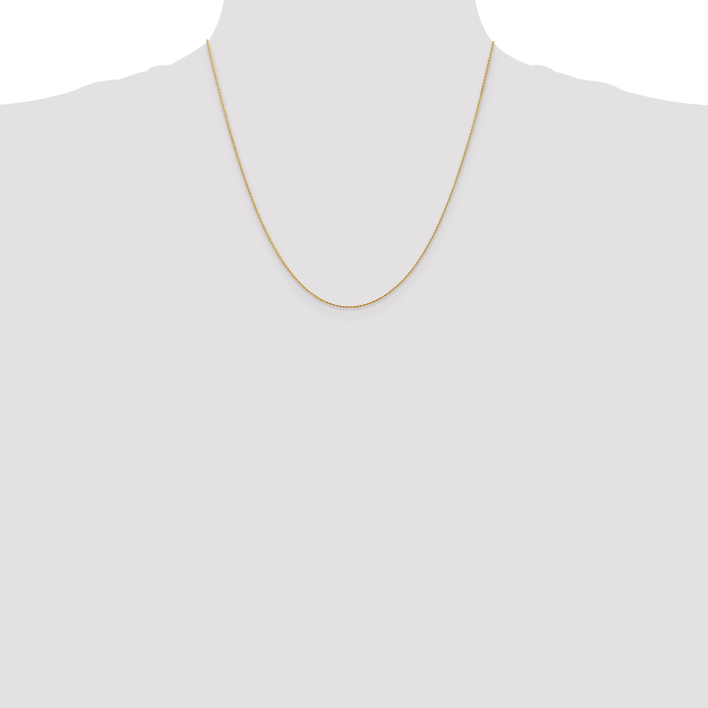 14K Yellow Gold 20 Inch .8mm Diamond-Cut Parisian Wheat With Lobster Clasp Chain Necklace