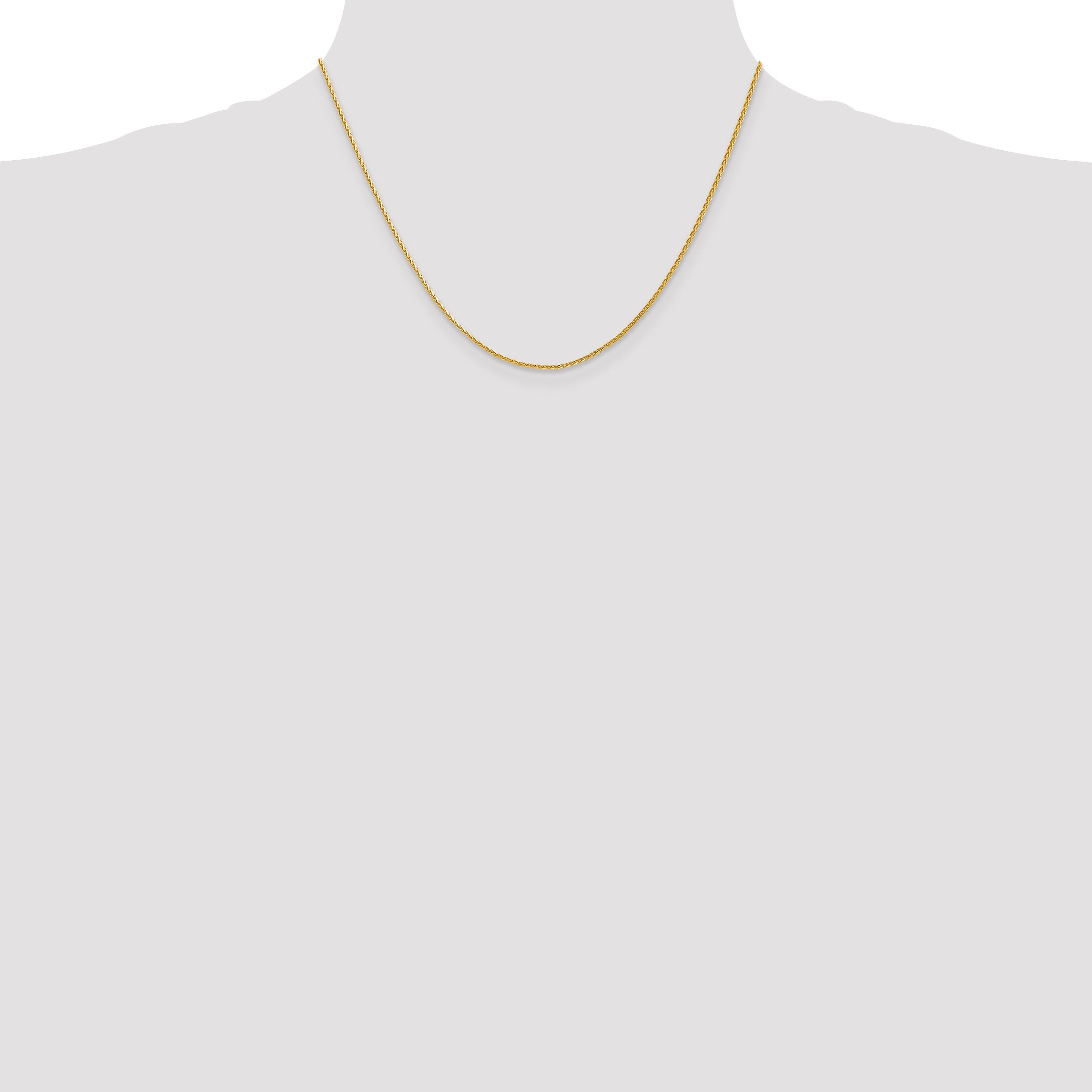 14K Yellow Gold 18 Inch 1.5mm Diamond-Cut Parisian Wheat With Lobster Clasp Chain Necklace