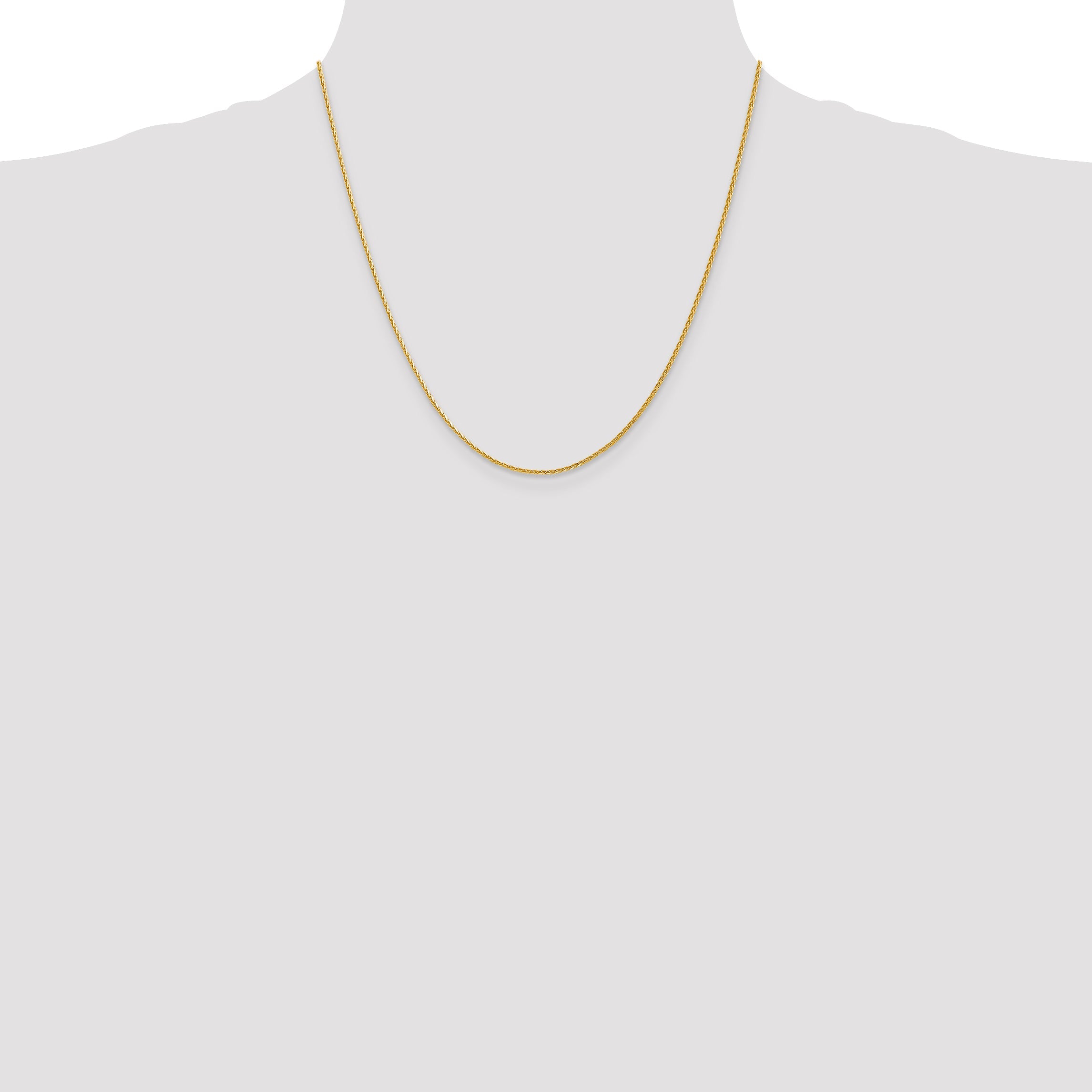 14K Yellow Gold 20 Inch 1.5mm Diamond-Cut Parisian Wheat With Lobster Clasp Chain Necklace