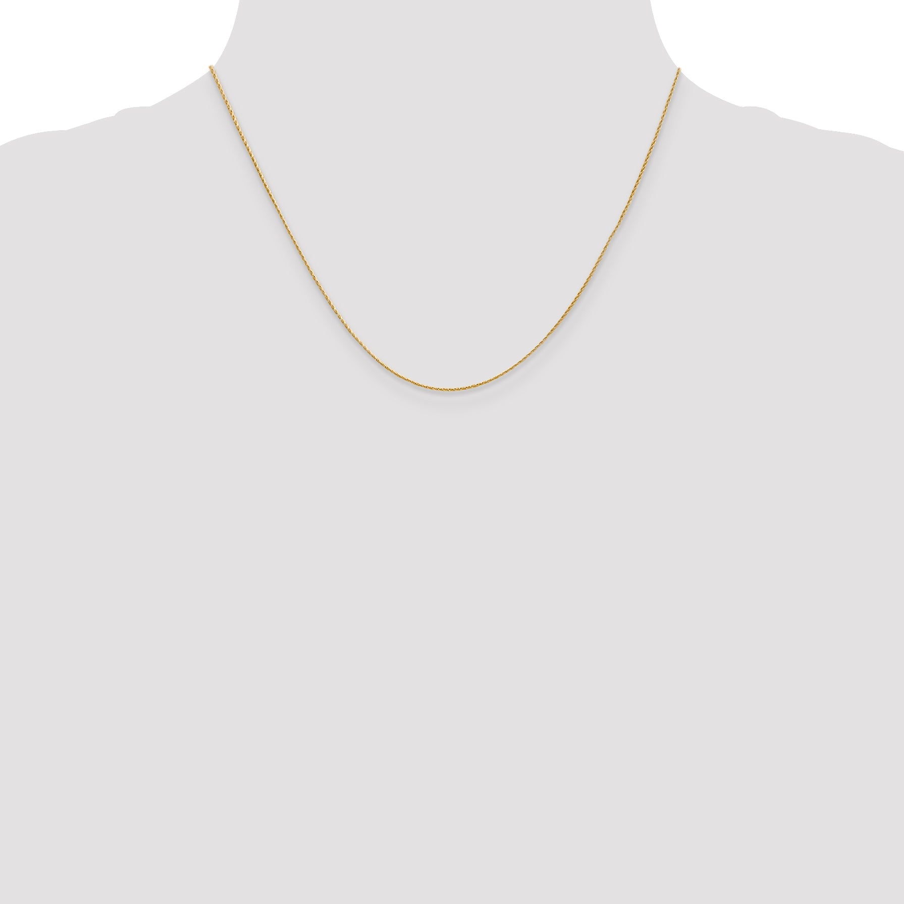 14K Yellow Gold 18 Inch .7mm Round Parisian Wheat With Lobster Clasp Chain Necklace