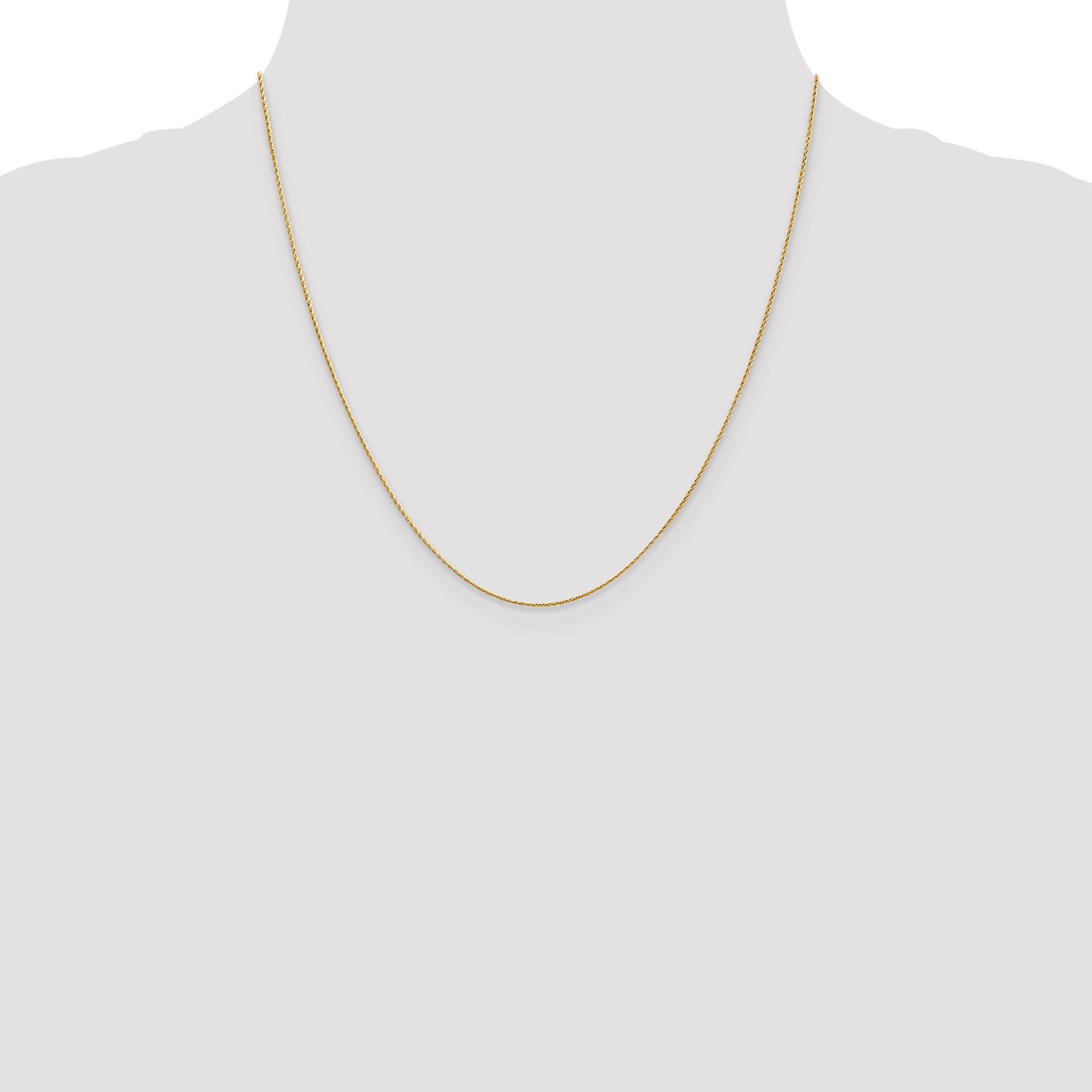 14K Yellow Gold 20 Inch .7mm Round Parisian Wheat With Lobster Clasp Chain Necklace