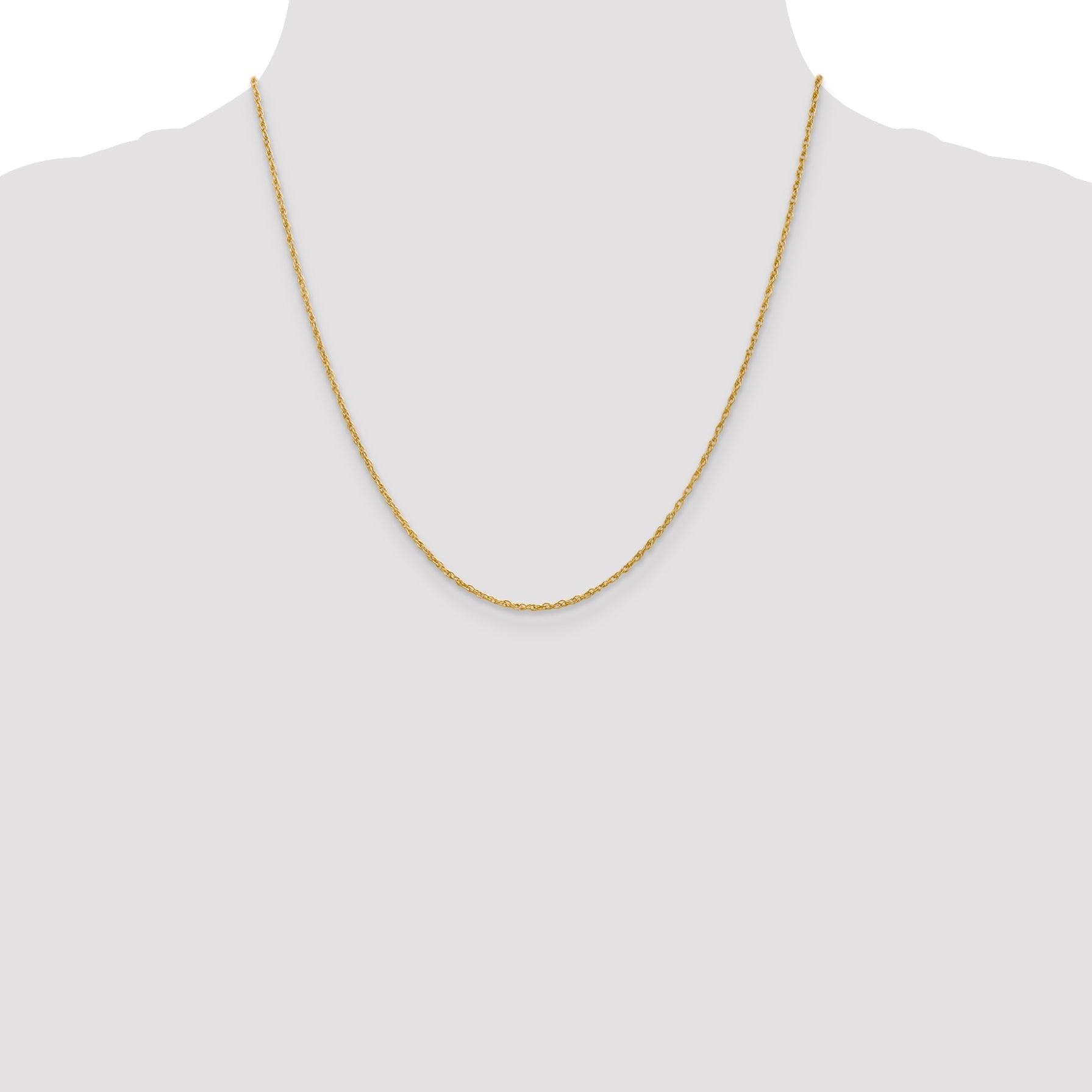 14K Yellow Gold 20 Inch 1.3 Heavy Baby Rope With Lobster Clasp Chain Necklace