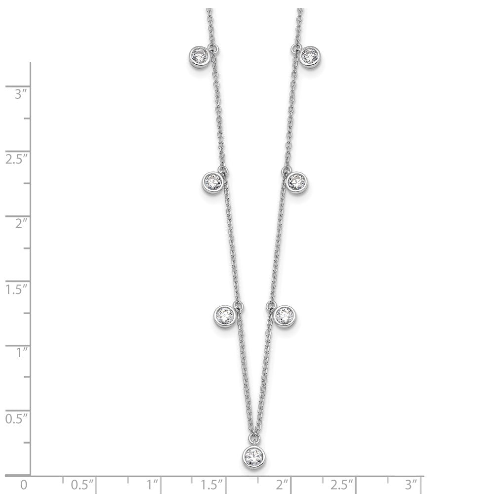 14K White Gold True Origin 1 1/6 Carat Lab Grown Diamond Vs Def Nine Station 18 Inch Necklace