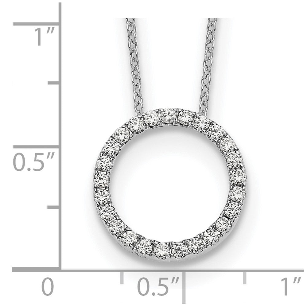 14K White Gold True Origin 1/2 Carat Lab Grown Diamond Vs Def 18 Inch Eternity Pendant Necklace