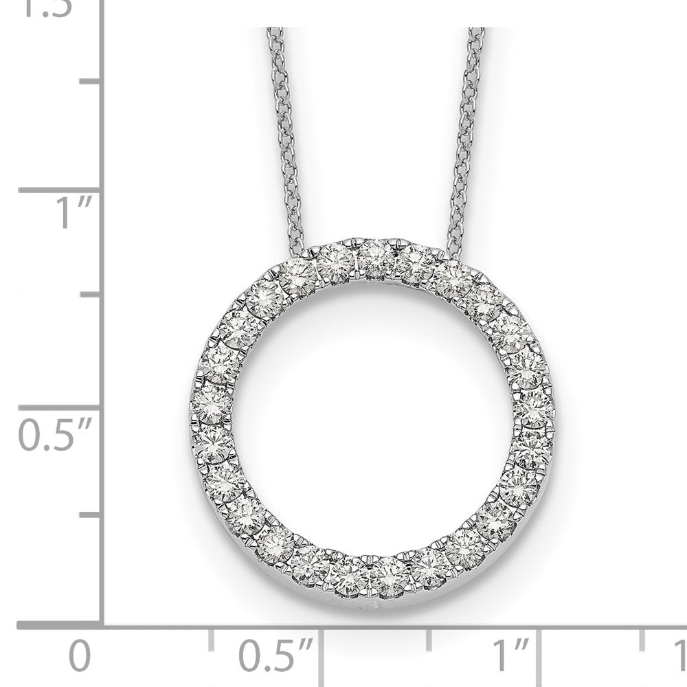 14K White Gold True Origin 1 Carat Lab Grown Diamond Vs Def 18 Inch Eternity Pendant Necklace