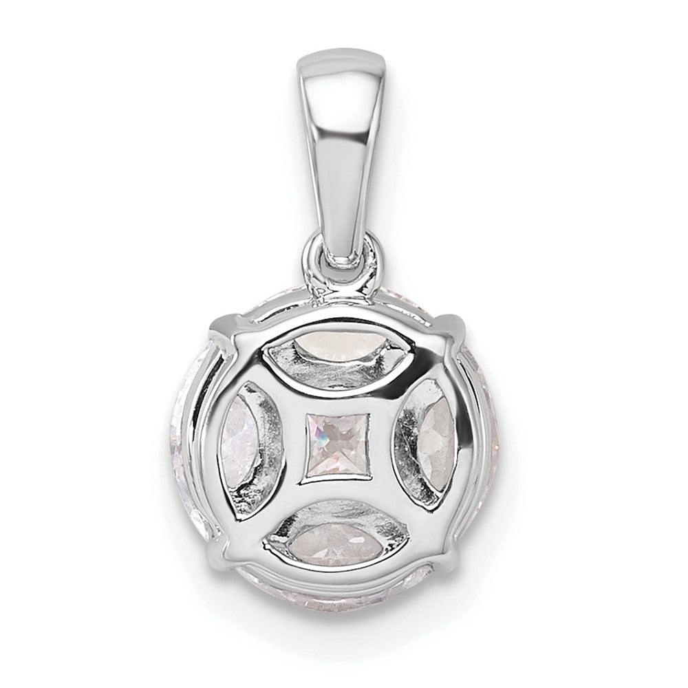14k White Gold 1 Ct. Lab Grown Diamond VS/SI+ G+ Round and Marquise Pendant