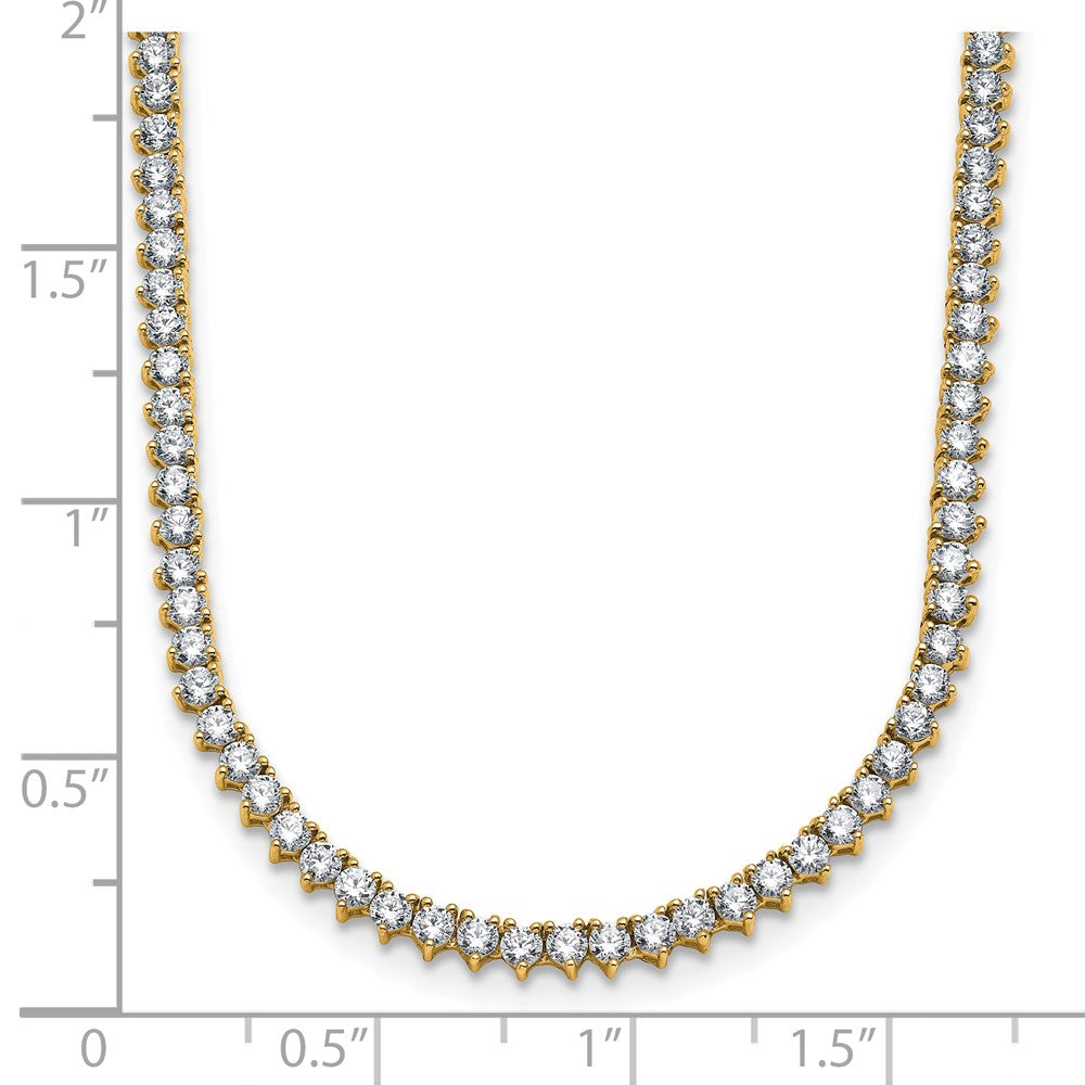 14K Yellow Gold True Origin 8 1/10 Carat Lab Grown Diamond Vs Def 20 Inch Tennis Necklace