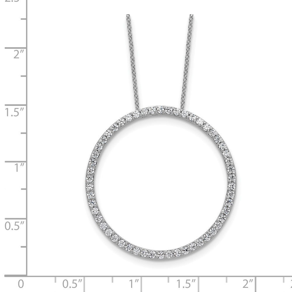 14K White Gold True Origin 1 Carat Lab Grown Diamond Vs Def 18 Inch Eternity Pendant Necklace