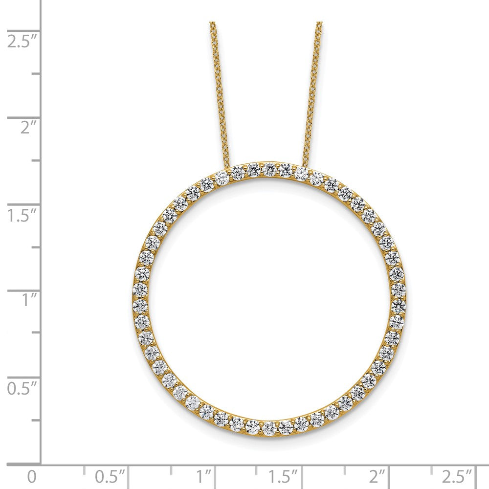 14K Yellow Gold True Origin 2 Carat Lab Grown Diamond Vs Def 18 Inch Eternity Pendant Necklace